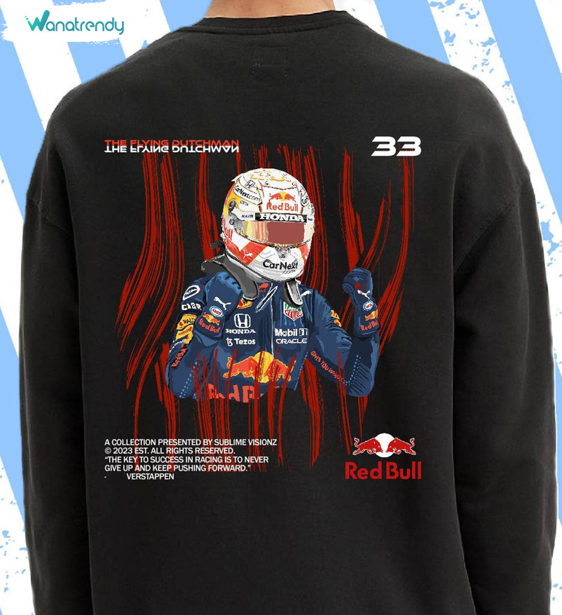 Red Bull Max Verstappen Shirt, Max Verstappen Sweatshirt Short Sleeve