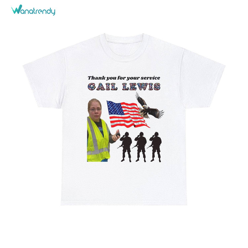 Gail Lewis Shirt, Thank You For Your Service Unisex Hoodie Sweatshirt