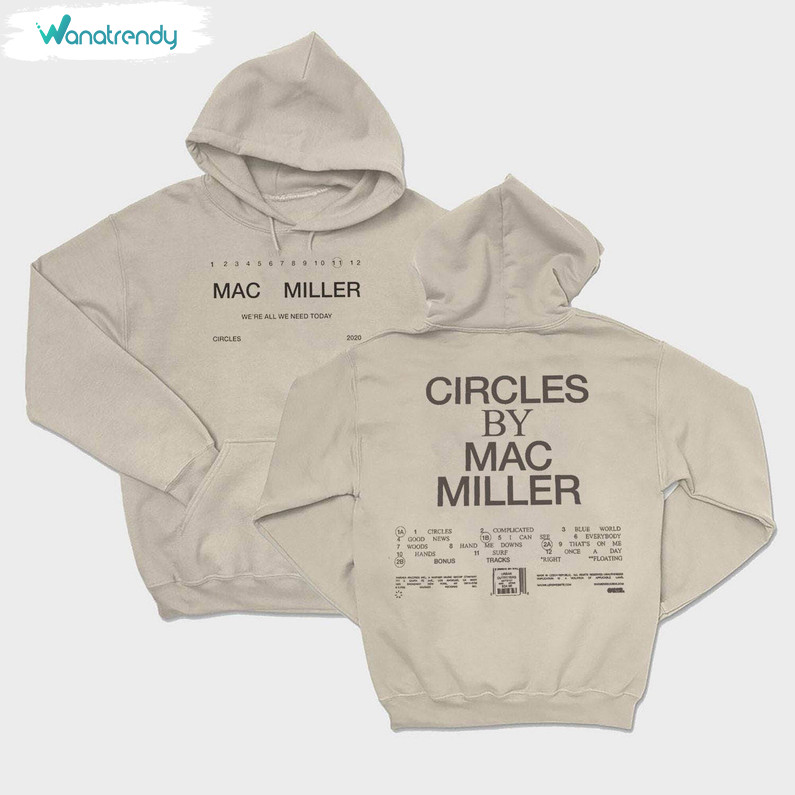 Circles By Mac Miller Sweatshirt, Vintage Mac Miller Album Shirt Unisex Hoodie