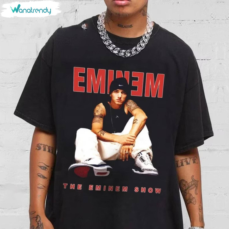 Retro Eminem Tour Shirt, Trendy Eminem Rap Music Short Sleeve Long Sleeve