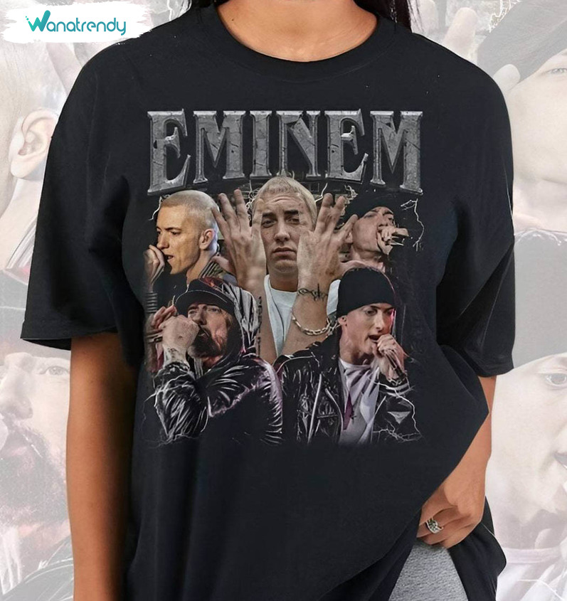 New Rare Eminem Tour Shirt, Eminem Rap Music Short Sleeve Unisex T Shirt