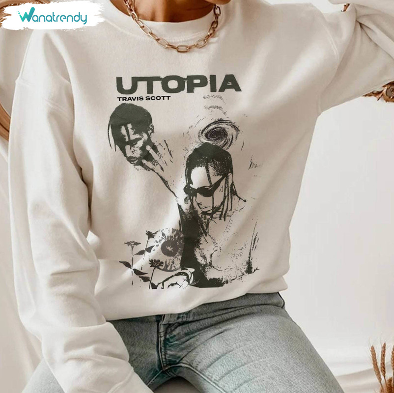 Limited Travis Scott Utopia Sweatshirt, Vintage Travis Scott Hiphop Shirt Sweater