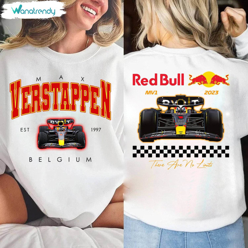 New Rare Max Verstappen Shirt, Red Bull Racing F1 Long Sleeve Unisex Hoodie