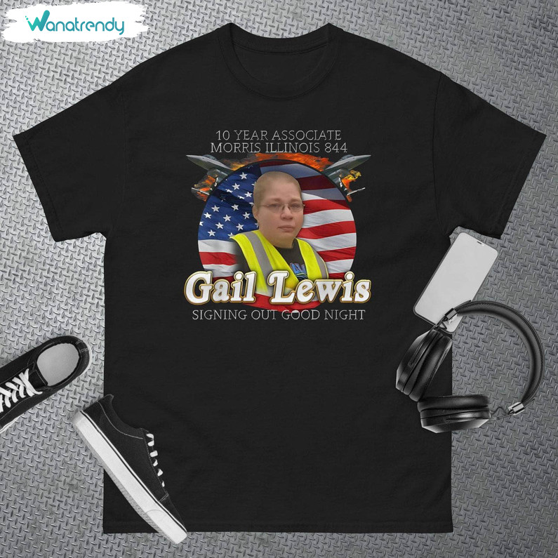Gail Lewis Shirt, 10 Years Associate Morris Illinois 844 Tee Tops Unisex T Shirt