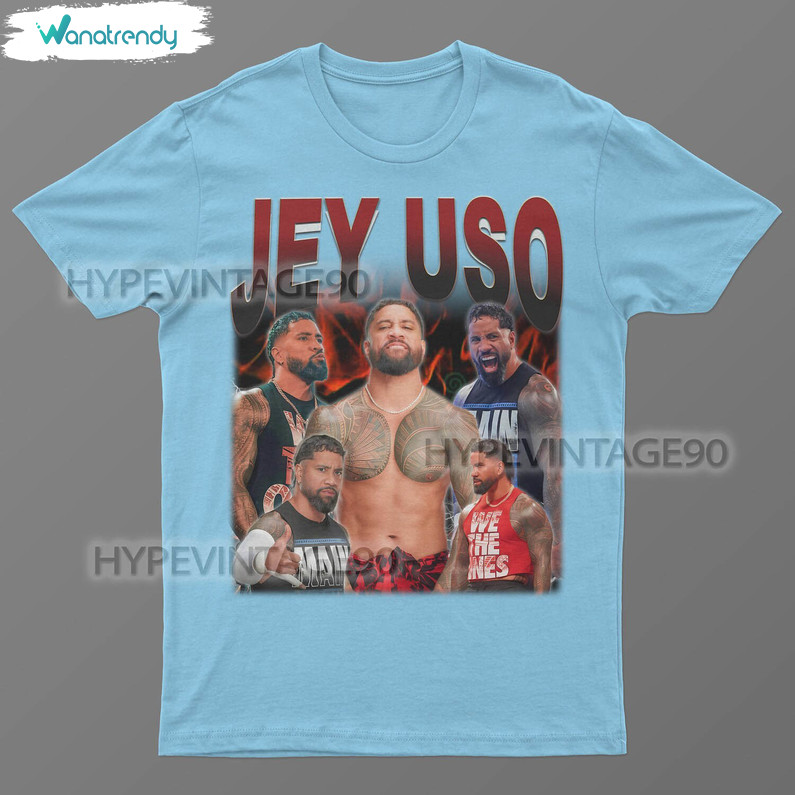Vintage Jey Uso Shirt, Jey Uso Homage Wrestler Retro 90s Unisex T Shirt Hoodie