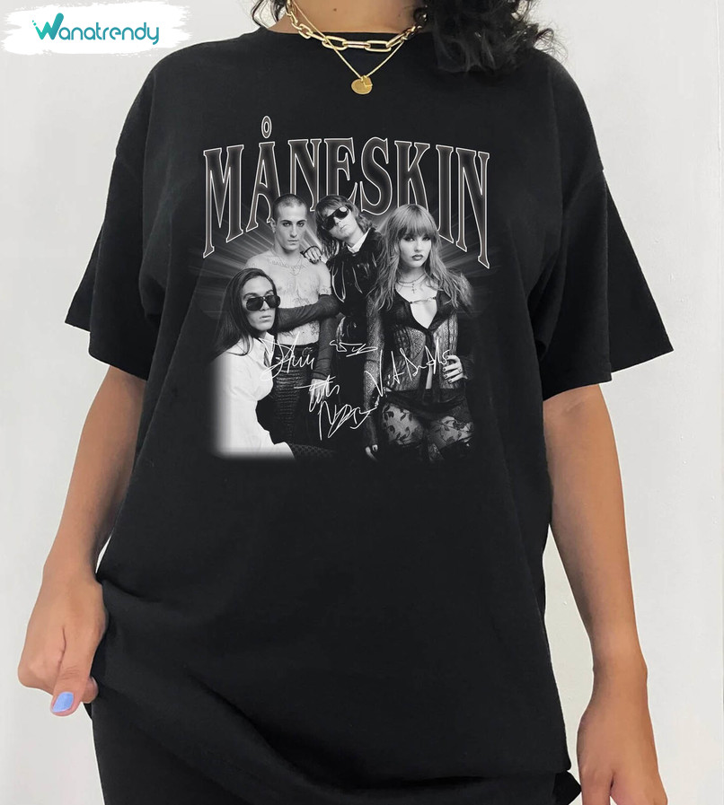 Comfort Colors Maneskin Band Shirt, Maneskin Tour 2023 Crewneck Sweatshirt