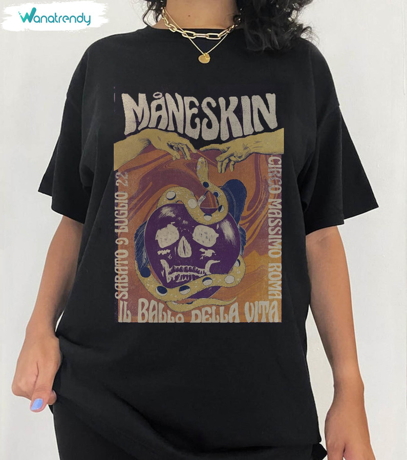Cool Design Maneskin Band Shirt, Maneskin Band Music Unisex T Shirt Long Sleeve