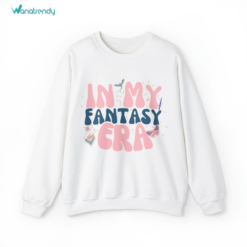 Trendy In My Fantasy Era Sweatshirt, Cute Unisex T Shirt Crewneck For Book Lover