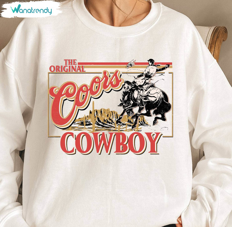Vintage Original Coors Rodeo Shirt, Coors Original Cowboy Crewneck Unisex Hoodie