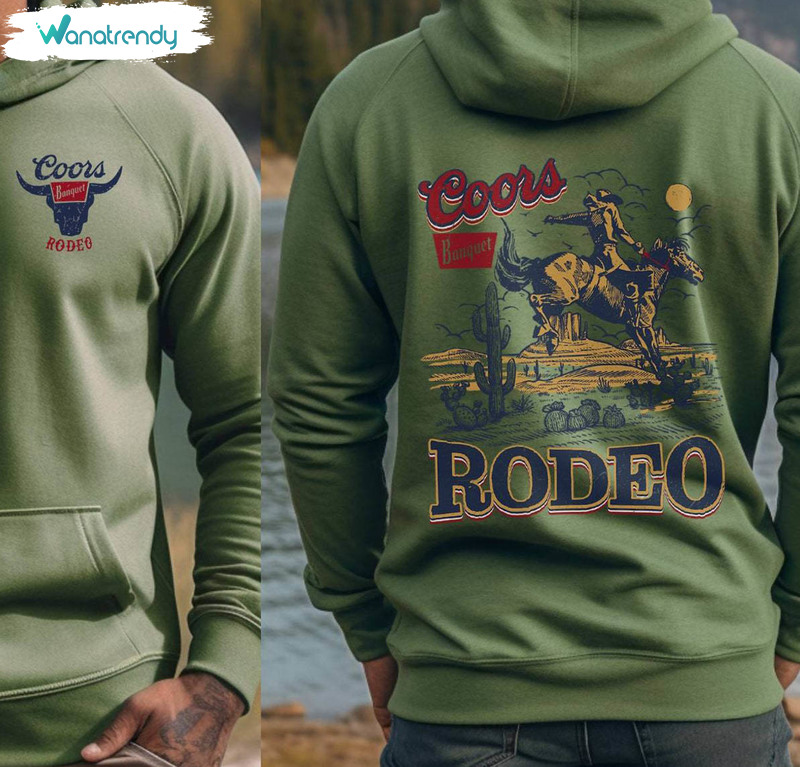 Groovy Coors Banquet Rodeo Hoodie, Original Coors Rodeo Shirt Long Sleeve