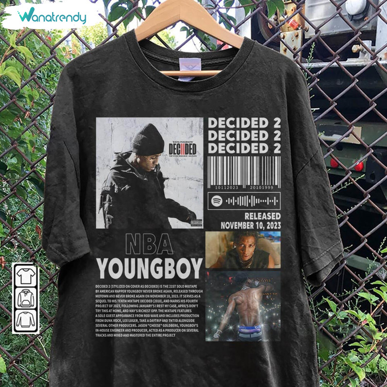 Nba Youngboy Shirt, Youngboy Never Broke Again Rap Merch Crewneck Long Sleeve