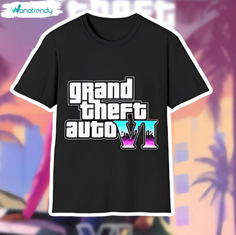 Comfort Grand Theft Auto Shirt, Trendy Crewneck T Shirt Gift For Gamers Rockstar