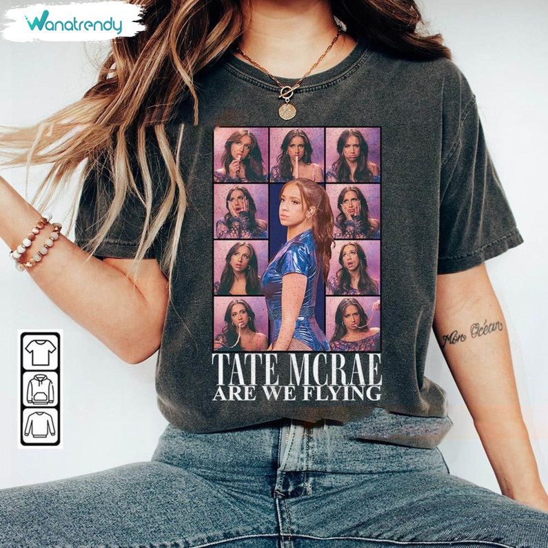 Funny Tate Mcrae Shirt, All I Wanna Be Are We Flying Tour Merch Crewneck T Shirt
