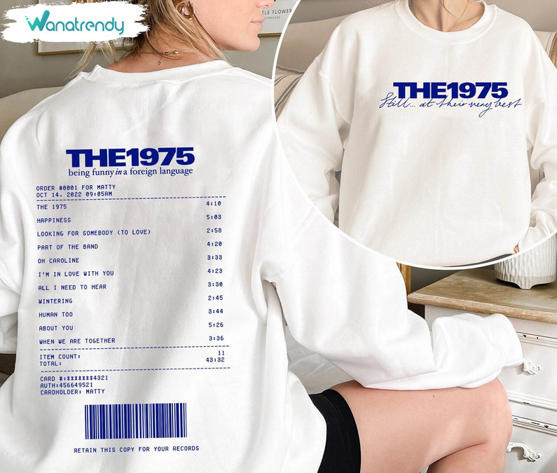 Retro The 1975 Tour 2023 Sweatshirt, Vintage The 1975 Band Shirt Short Sleeve