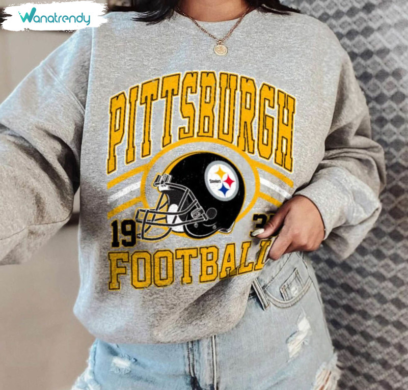 Retro Pittsburgh Steelers Shirt, Vintage Pittsburgh Football Crewneck Sweatshirt