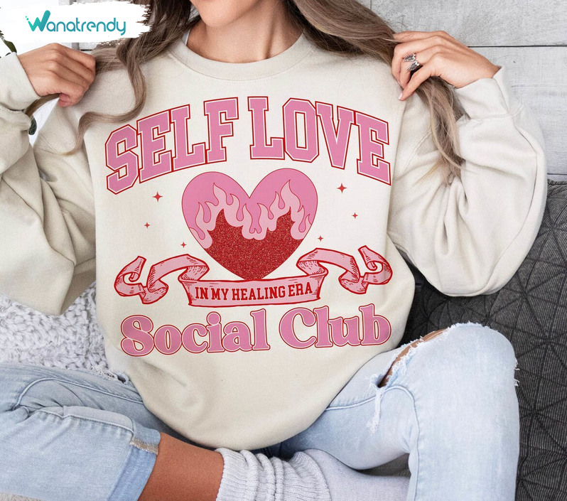 Self Love Club Shirt, Trendy Valentine's Day Short Sleeve Tee Tops