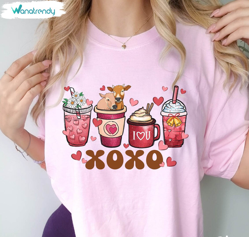 Xoxo Valentine Shirt, Famr Animals Valentine Short Sleeve Long Sleeve