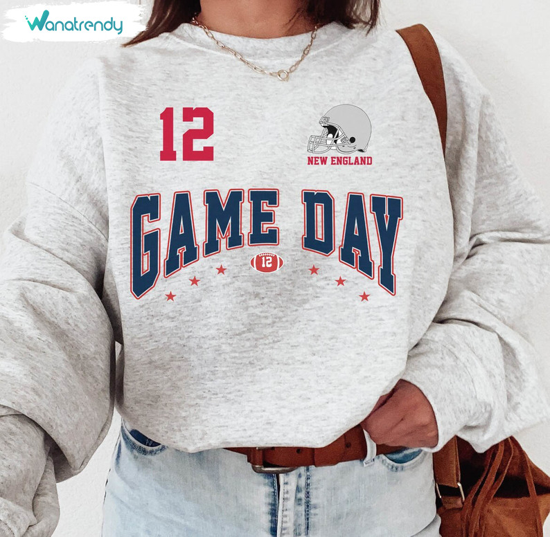 Vintage New England Football Game Day T Shirt, New England Patriots Shirt Hoodie