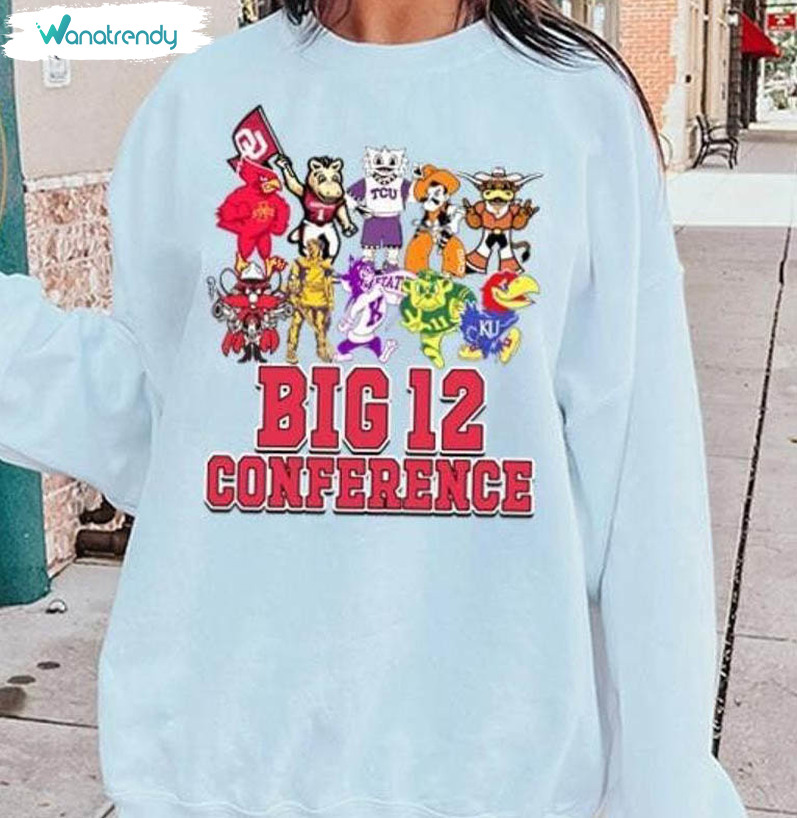 Big 12 Mascots Vintage Sweatshirt, Big 12 Conference Shirt Unisex Hoodie
