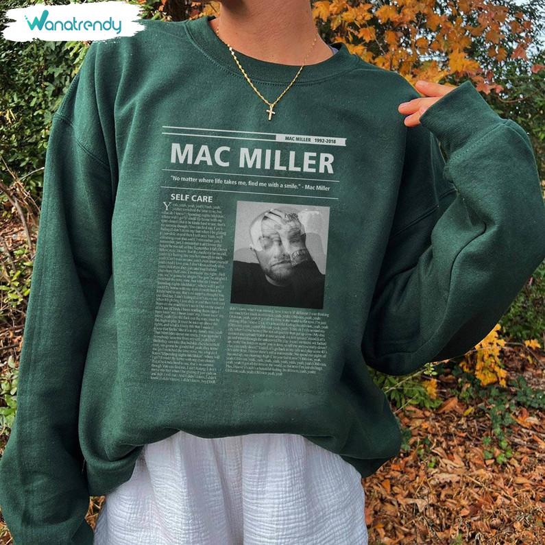 Mac Miller Sweatshirt, Vintage Mac Swimming Short Sleeve Tee Tops