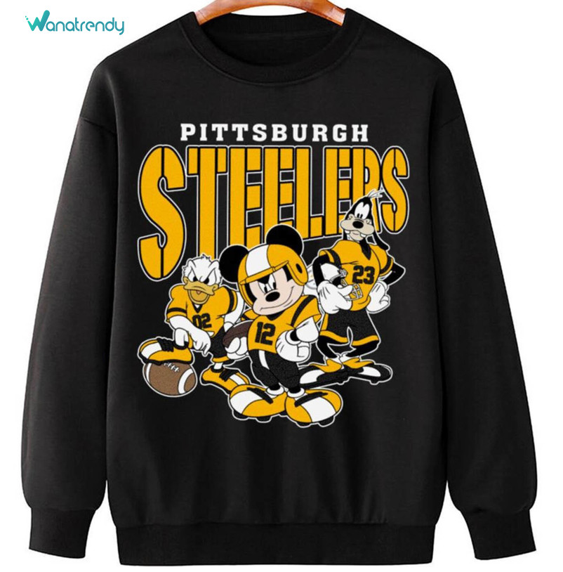 Vintage Pittsburgh Football Mickey Sweatshirt , Pittsburgh Steelers Shirt Hoodie