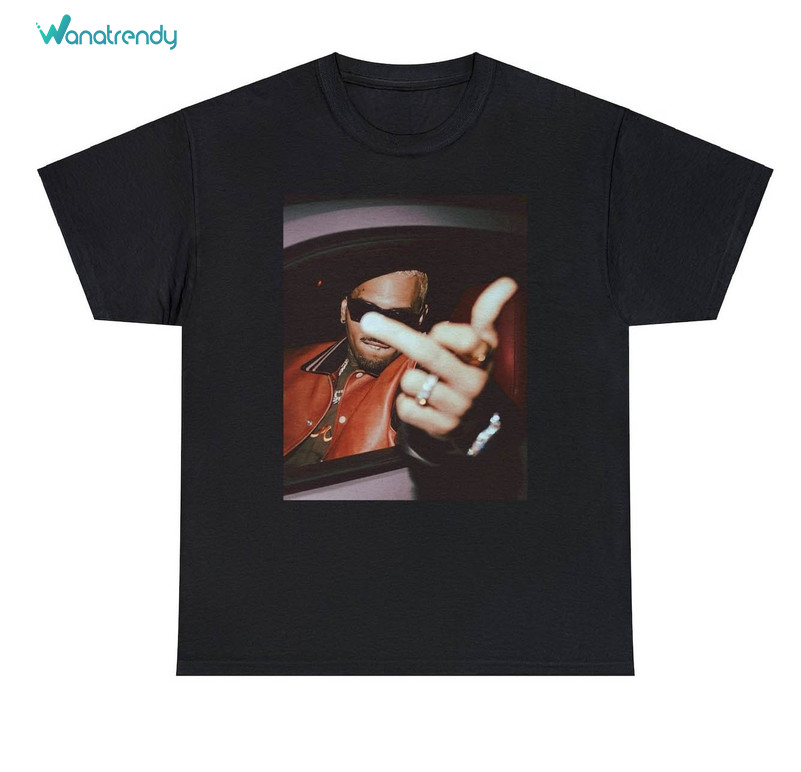 Creative Chris Brown Breezy Shirt, Cool Design Long Sleeve Tee Tops For Rap Lovers