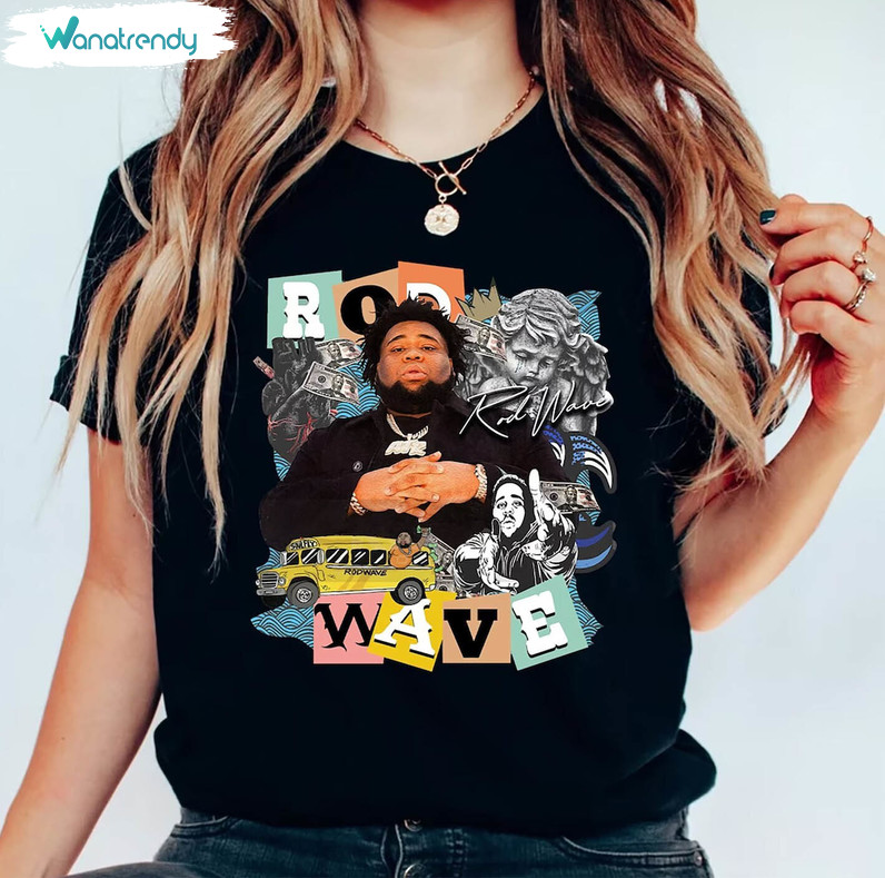 Retro Rod Wave Shirt, Rod Wave Hiphop Long Sleeve Sweater