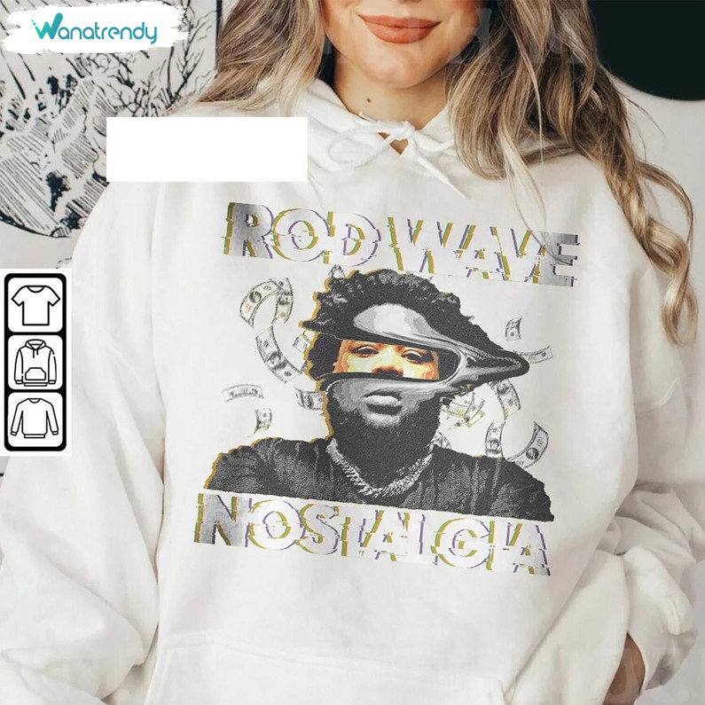 Modern Rod Wave Shirt, Rod Wave Nostalgia 90s Rap Music Short Sleeve Hoodie