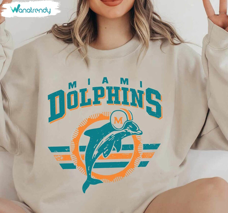 Vintage Miami Dolphins Shirt, Awesome Dolphins T Shirt Short Sleeve