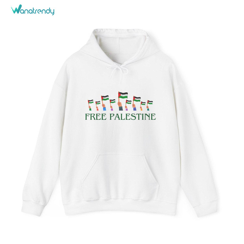 Funny Free Palestine Shirt, Cool Design Free Palestine Hoodie Short Sleeve