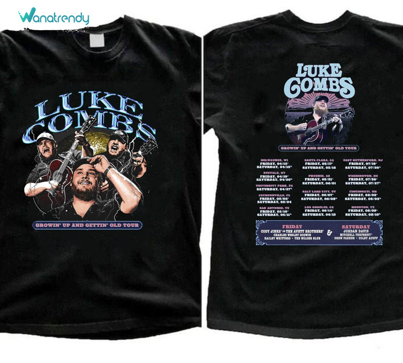 Comfort Luke Combs World Tour Shirt, Luke Combs 2024 Tour Sweater Long