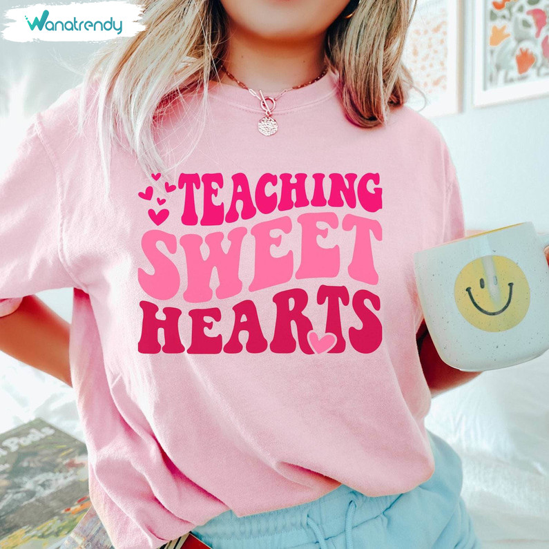 Comfort Teaching Sweethearts Shirt, Vintage Valentines Short Sleeve Tee Tops