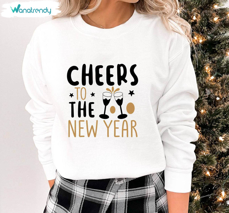 Cheers To The New Year Vintage Shirt, Happy New Year Unisex Hoodie Crewneck