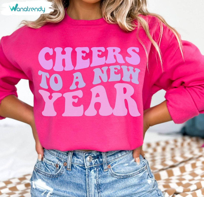 Vintage Cheers To The New Year Shirt, Funny New Years Eve Crewneck Unisex Hoodie