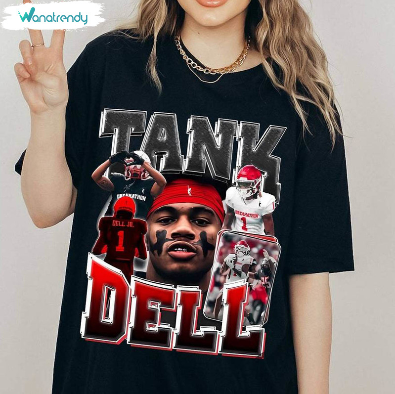 Groovy Tank Dell Shirt, Tank Dell Houston Football Short Sleeve Unisex Hoodie