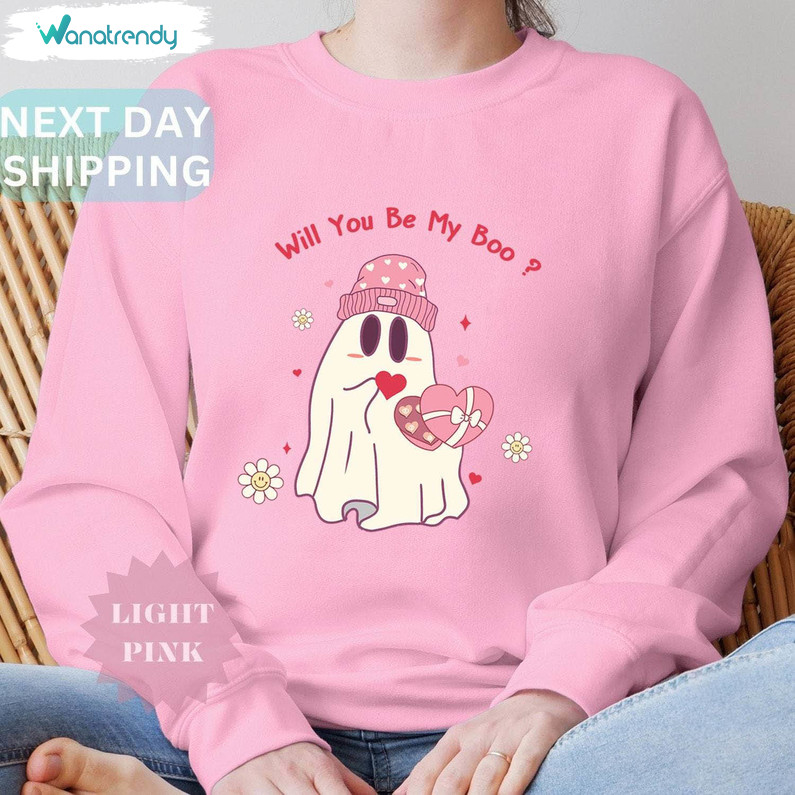 Cool Design Will You Be My Boo Ghost Shirt, Valentines Day Ghost ...