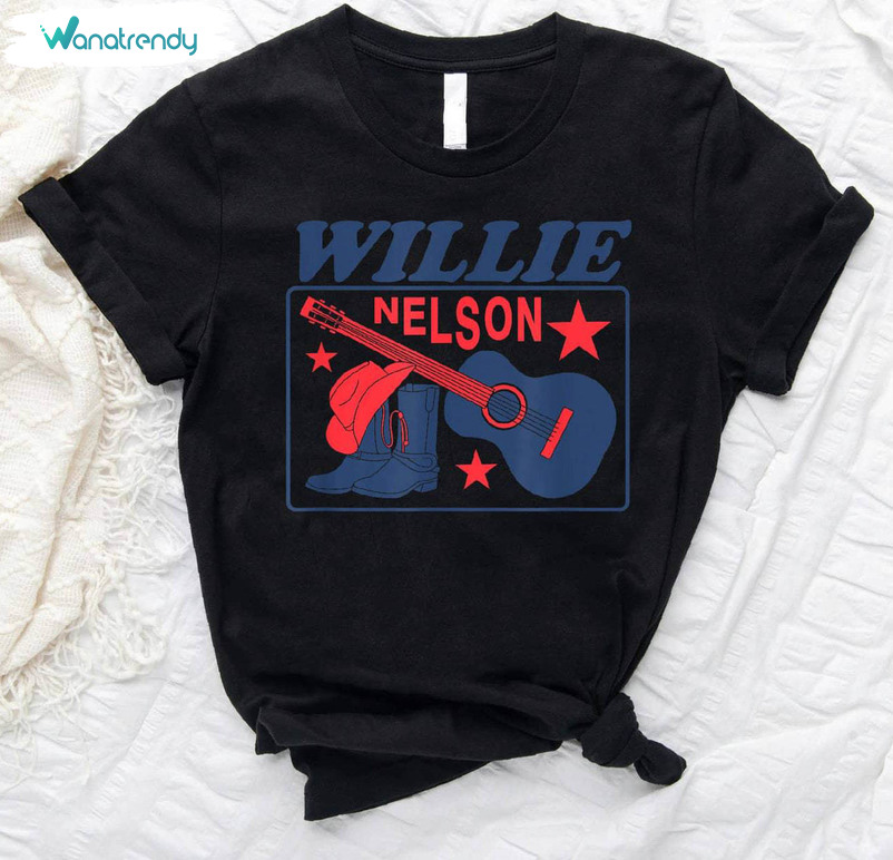 Limited Willie Nelson Shirt, Unique Willie Nelson Boots Crewneck Long Sleeve