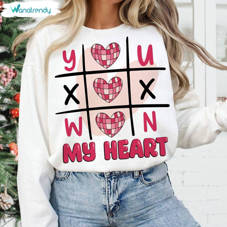 Cool Design You Won My Heart Shirt, Funny Valentine Unisex T Shirt Short Sleeve