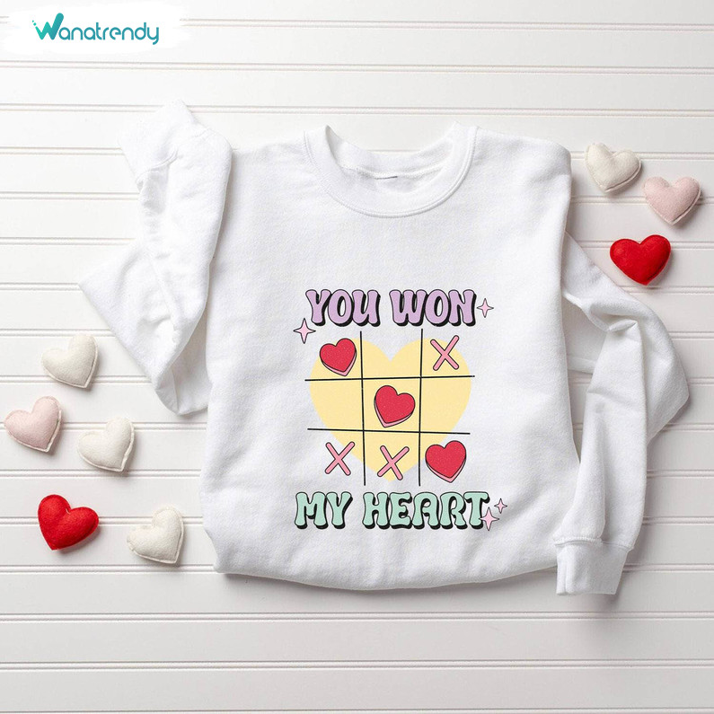 Limited You Won My Heart Shirt, Cute Valentines Sweater Unisex Hoodie