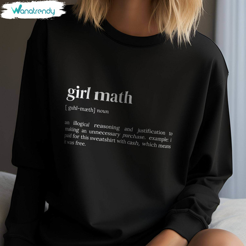 Funny Text Sweatshirt , Groovy Girl Math Sweatshirt Long Sleeve
