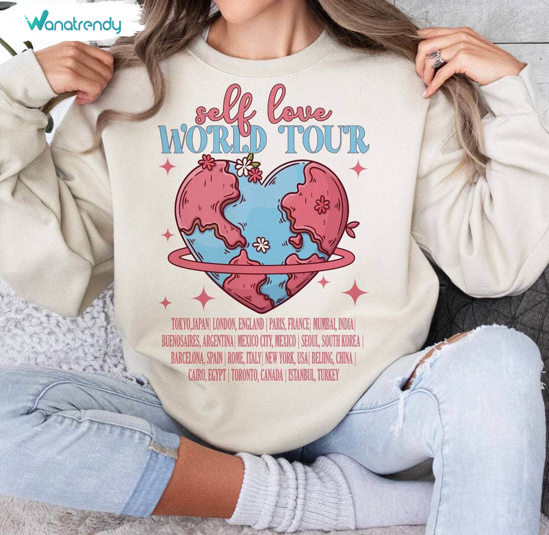 Comfort Self Love World Tour Shirt, Limited Self Love Club Unisex Hoodie Long Sleeve