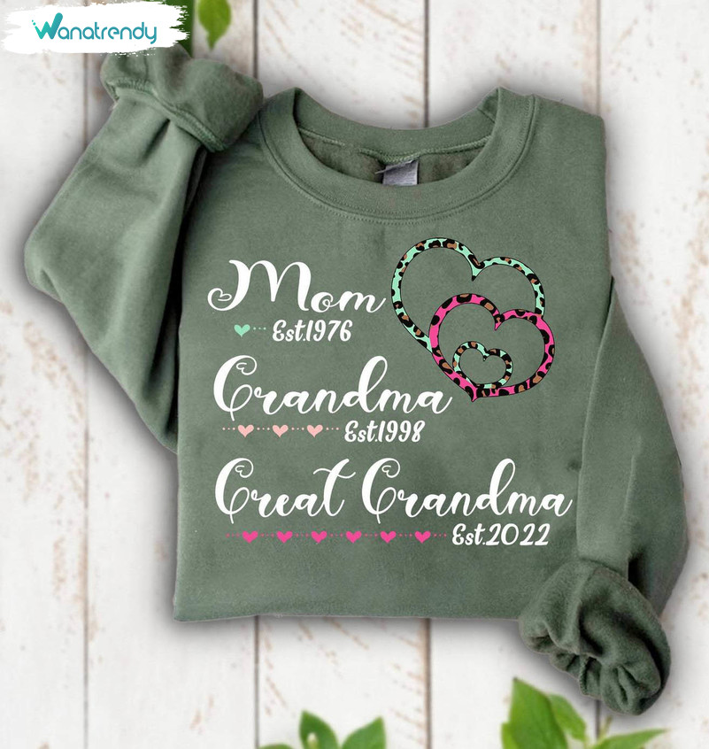 Comfort Mom Grandma Great Grandma Sweatshirt, Grandma Long Sleeve Tee Tops