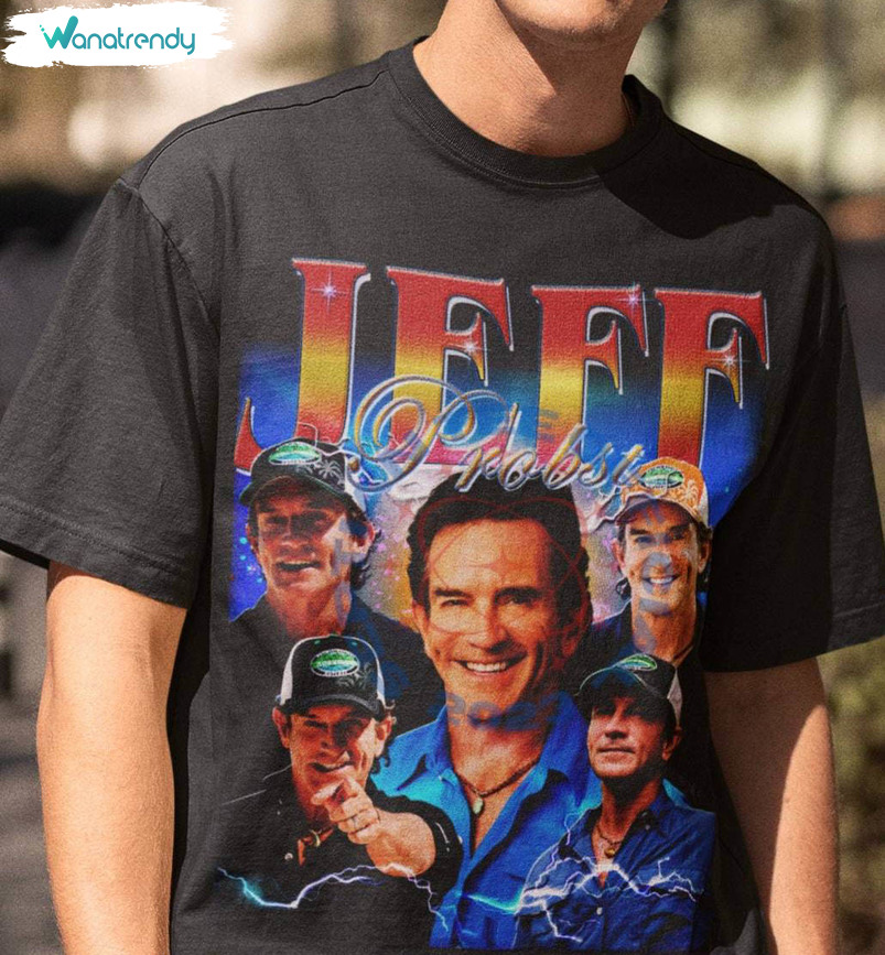Inspirational Jeff Probst Shirt, Groovy Jeff Probst Survivor 90s Unisex Hoodie Shirt