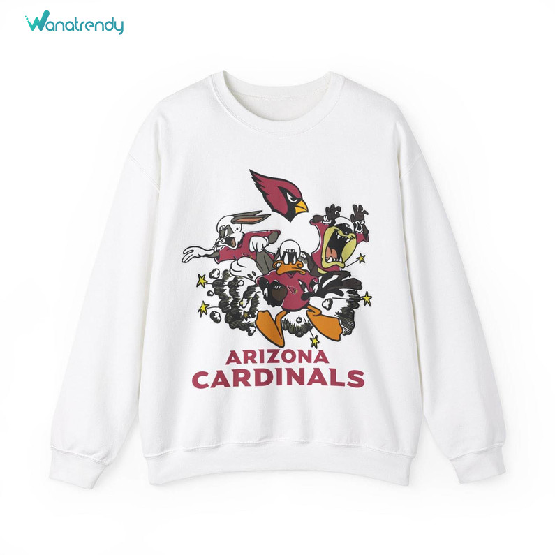 Groovy Arizona Cardinals Shirt, Creative Looney Tunes Unisex Hoodie Crewneck