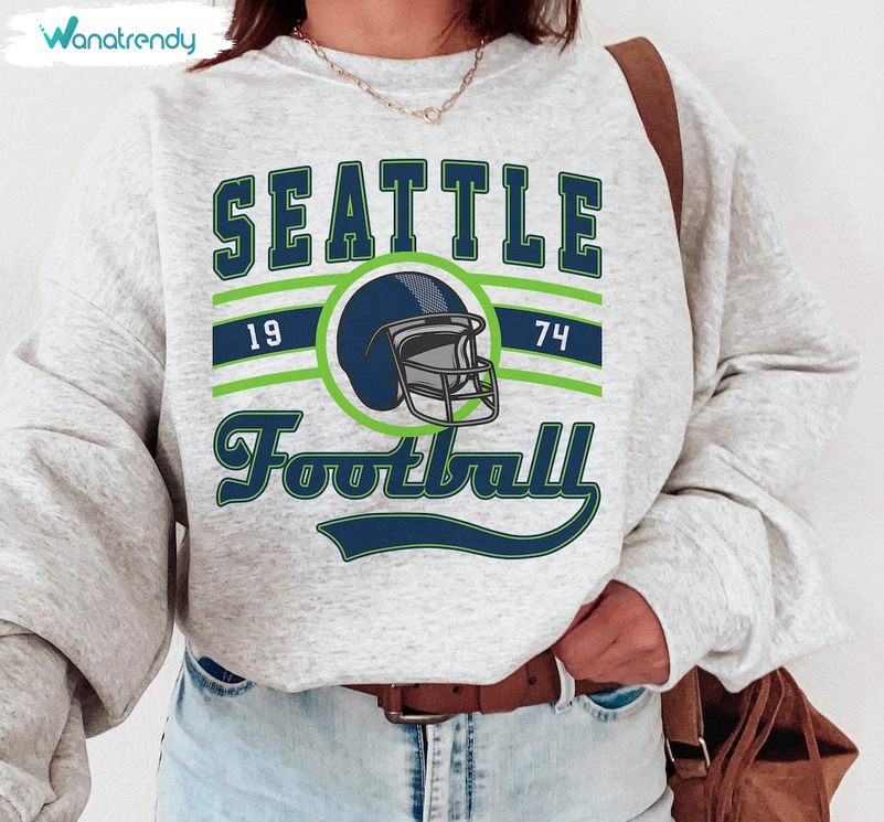 Vintage Seattle Football Crewneck , Must Have Seattle Seahawks Shirt Sweatshirt