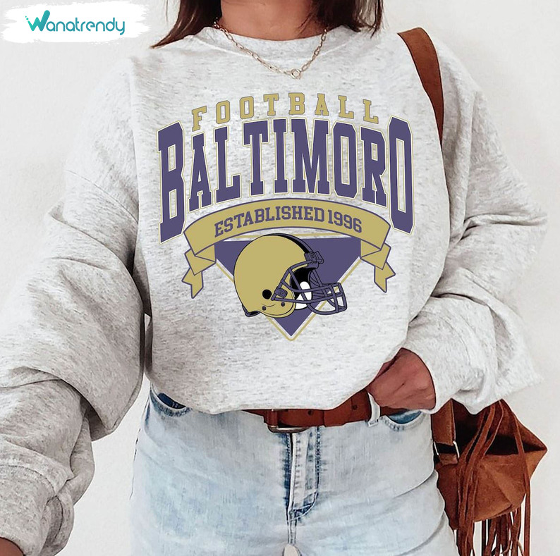 Unique Baltimore Football Sweatshirt, Baltimore Crewneck Unisex Hoodie