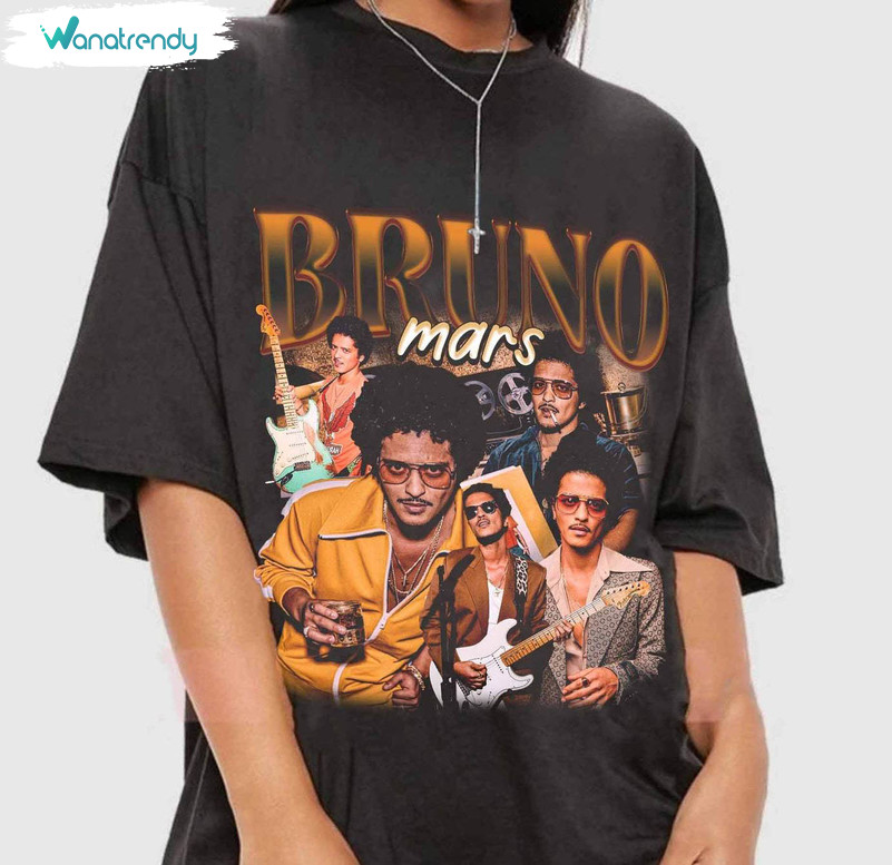 Vintage Bruno Mars 90s Hoodie, Groovy Bruno Mars Tour Shirt Long Sleeve