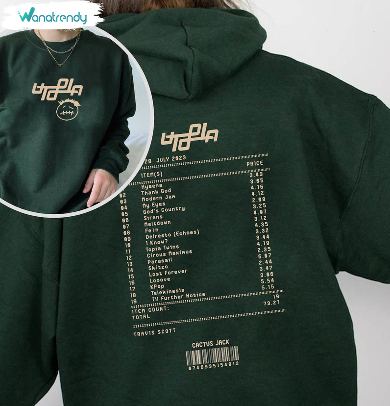 Must Have Utopia Tracklist Travis Sweatshirt , Travis Scott Shirt Short Sleeve