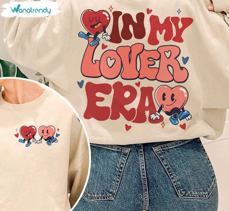 Groovy In My Lover Era Shirt, Creative Valentines Day Sweatshirt Long Sleeve