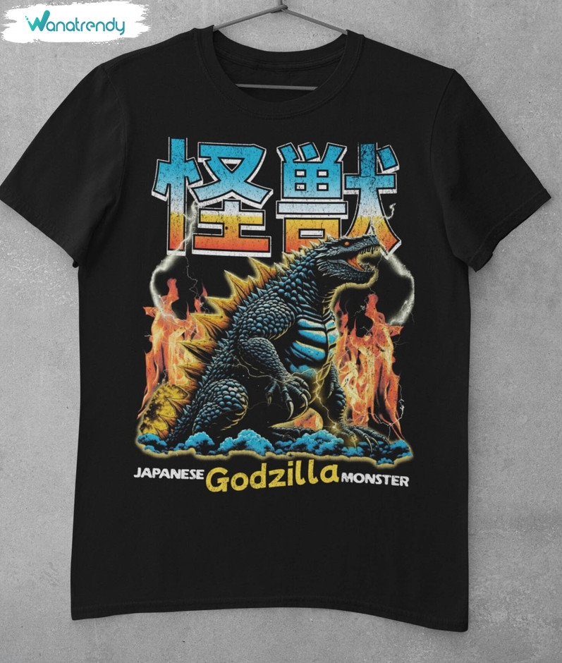 Godzilla Minus One Inspired Shirt, Awesome Godzilla Long Sleeve Unisex Hoodie